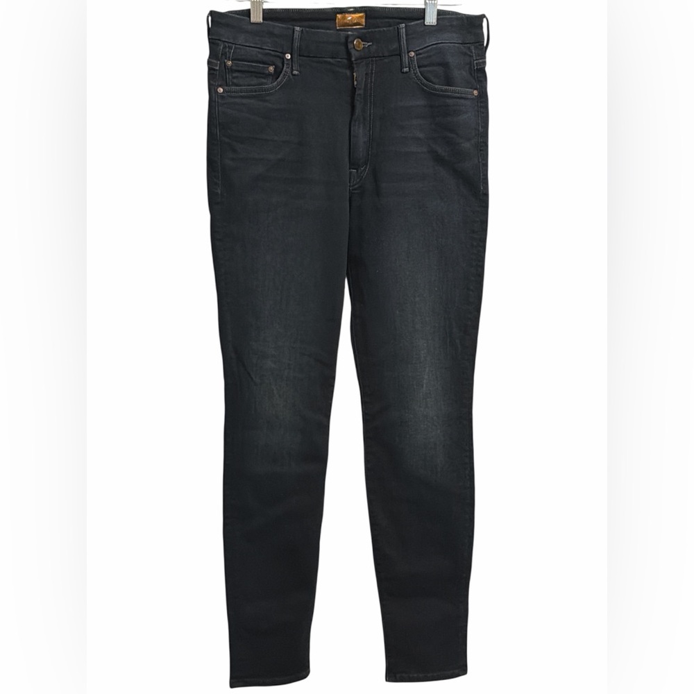 MOTHER Navy Denim Jeans with Gold Label